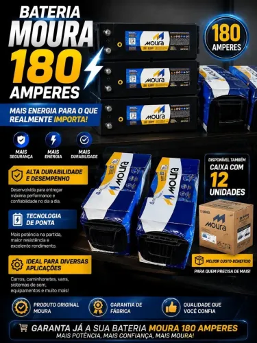 Bateria 180 amperes Moura.