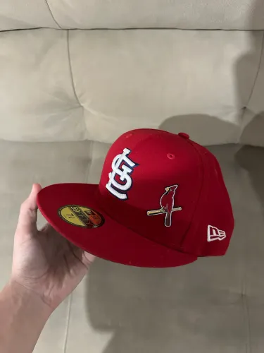 New Era 59FIFTY MLB St. Louis Browns Core Fitted Aba Reta Fitted Vermelho original 
