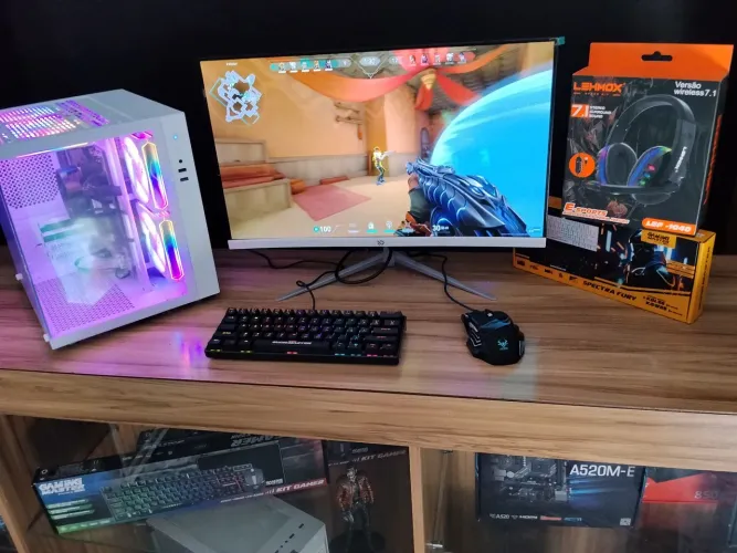 Pc Game Ryzen 5 16 GB DDR5 Monitor Gamer 24 PL 180Hz Garantia e Nota 