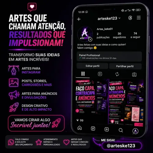 artes, capas, anúncios do jeito que quiser!