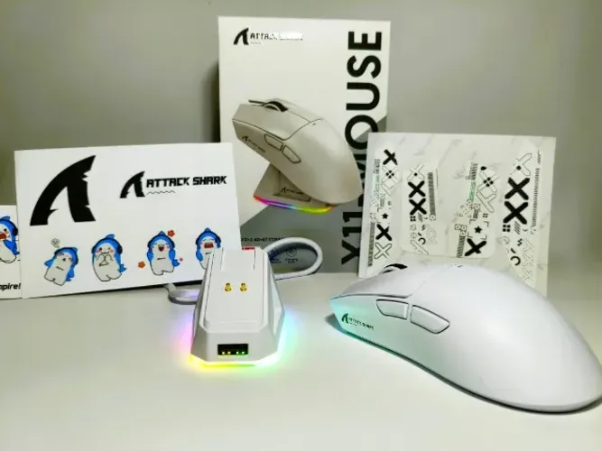 Mouse Gamer Sem Fio Attack Shark X11 PixArt 