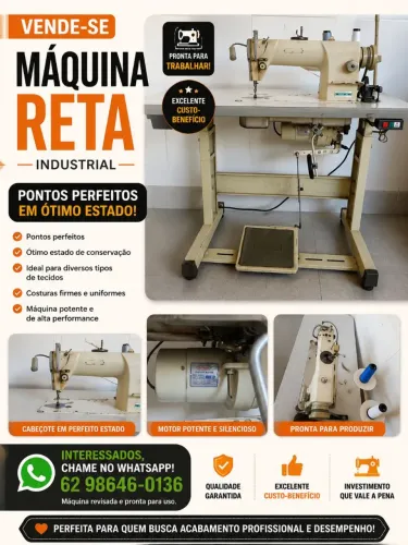 Máquina Industrial de Costura Reta