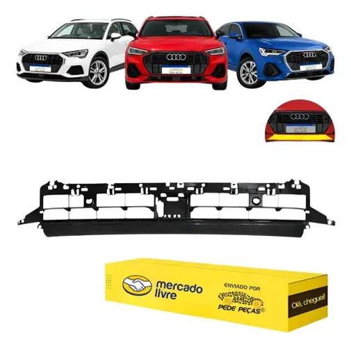 Grade Inferior Audi Q3 Sportback 2020 21 22 A 2025 Nova Preto Brilhante