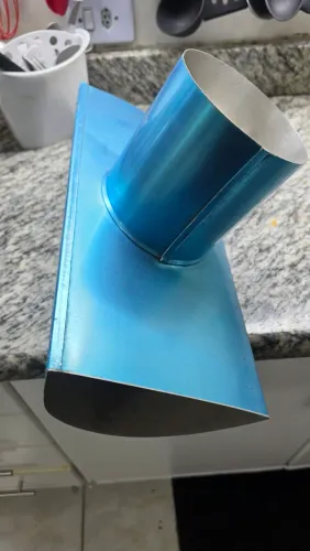 Chapéu T para aquecedor de passagem de 140mm de diâmetro