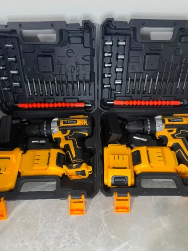 Parafusadeira Furadeira Bateria 21v Sem Fio Bivolt + 2 Baterias Maleta Acessórios