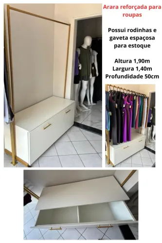 Arara Reforçada Para lojinha de roupas