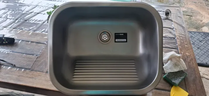 Tanque de Encaixe Tramontina Hera 34 L em Aço Inox Escovado 50x40 cm