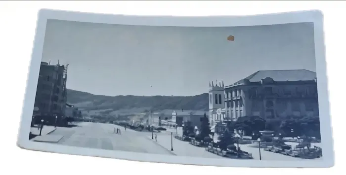 Foto antiga "Av. Rio Branco" Santa Maria - RS anos 40 Tamanho: 9cm x 14cm