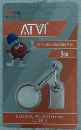 Mini Pen Drive 8 Gigas Novo