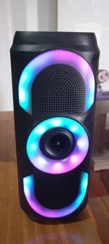 Caixa de som 50W RMS xtrade bluetooth  tws leds