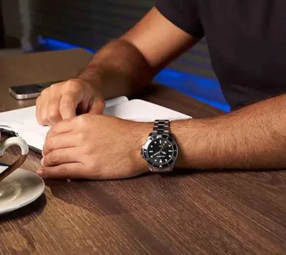 Relógio Rolex Masculino Prata e Azul