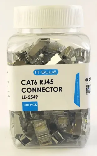 Kit 100pc Connector It-blue Cat6 Rj-45 Le-5549