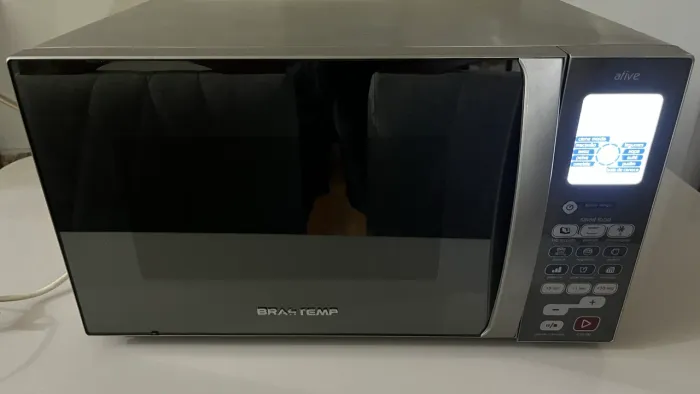 Microondas inox funcionando perfeitamente 