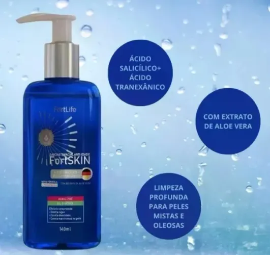 Fortilife Fortskin Sabonete Facial Anti Idade 140 ml