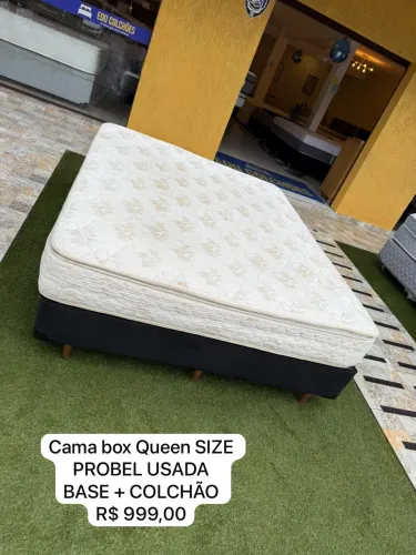 Cama box Queen PROBEL USADA TOP - ENTREGAMOS