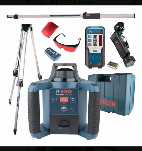 Combo Medição Nível Laser Rotativo Grl 250 Hv Completo