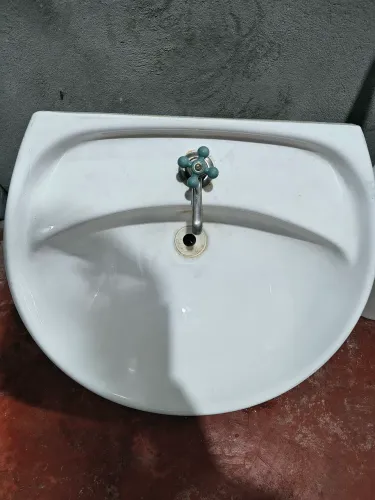 Pia Lavatório com coluna branco 