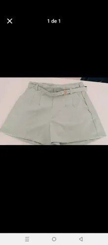 Short alfaiataria com cinto 
