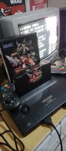 NEO GEO AES com 2 Joysticks 6 jogos Completos 1 Cartucho Multijogos 161 in 1 V3