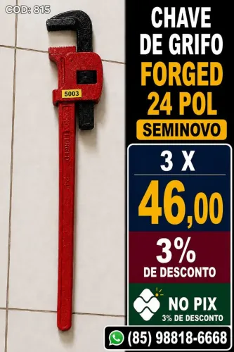 CHAVE DE GRIFO FORGED 24 POLEGADAS - SEMINOVO