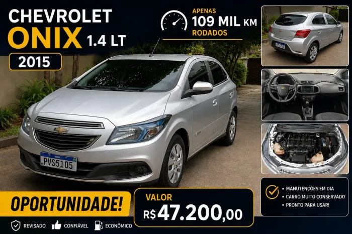Chevrolet Onix Hatch LT 1.4 8V Flex Power Mec. 4P 2015