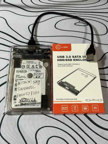 HD EXTERNO 500G CASE USB SAUDAVEL