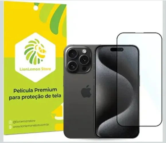 Película de Vidro Ultrashield LionLemon para iPhone 15/15 Pro<br>