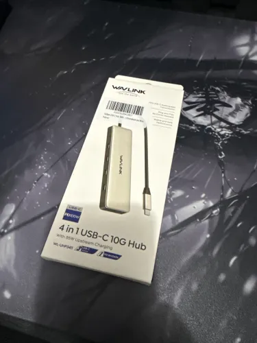 Hub USB-C Wavlink 4 em 1 10Gbps PD 100W com Carregamento 85W