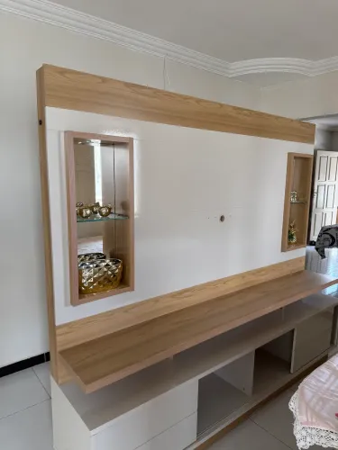 Painel com Rack em MDF - 2,20 de largura