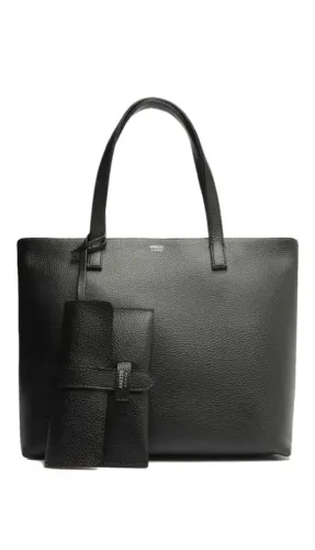 Bolsa Arezzo Shopping Tamanho Grande Lisa Com Carteira Cor Preto