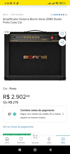 Amplificador Borne ( 80 watts) VORAX STUDIO 2080 (novo) 80wats 