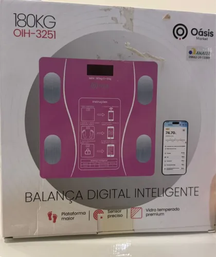 Balança Digital Inteligente 180kg Bluetooth