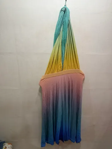 Vestido midi  farm várias formas de uso, tie dye, tamanho g 