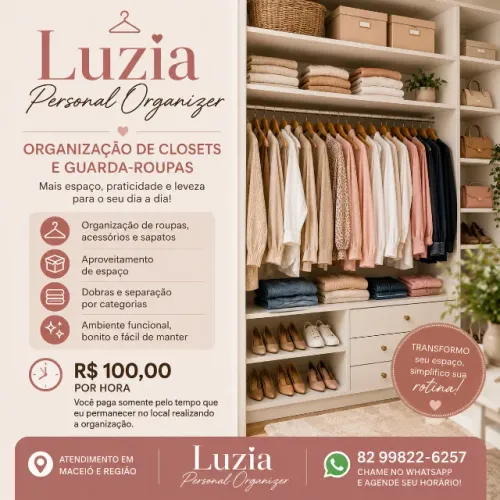 Organizando seu closet/guarda-roupas