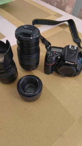 CAMERA FOTOGRÁFICA NIKON D 7100+LENTE 18/105+18/70+50MM