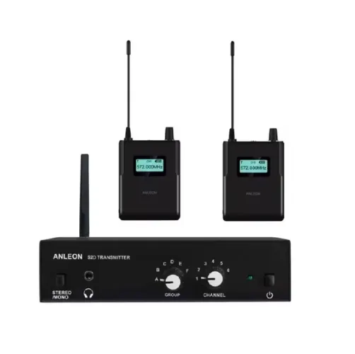 Retorno de palco monitor In Ear sem fio Anlion S2 - 2 Receptores