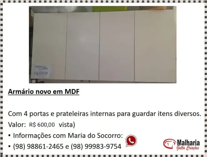 Armário em MDF Novo