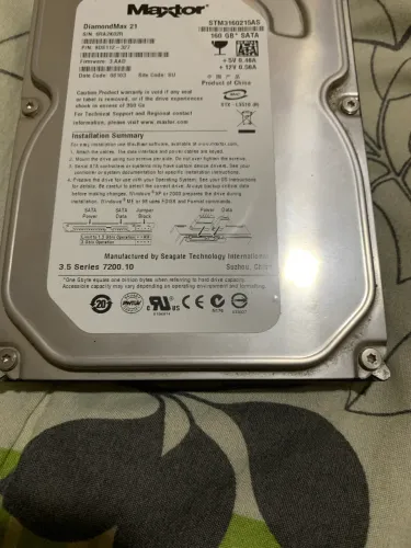 HD SATA 160 GB - FORMATADO