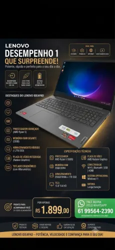 Notebooks Ryzen 5500u - 20GB RAM - 1TERA SSD - IMPECÁVEL