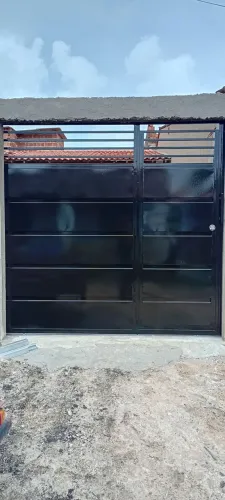 Portão galvanizado para garagem