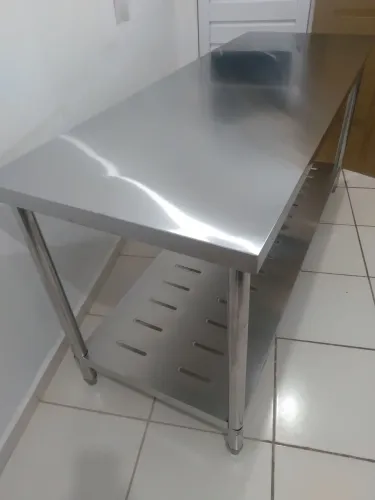Mesa Grande Toda de inox Profissional Nova