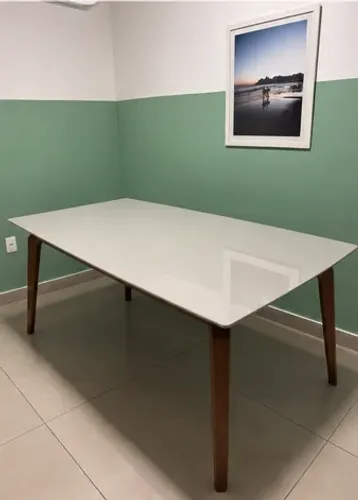 Mesa de jantar retangular 6 lugares