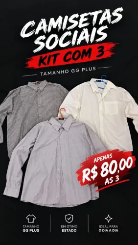 Camisa social plus size