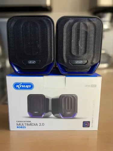 Caixa de Som 12W RMS Multimídia para PC Notebook TV P2 3,5mm Led an9