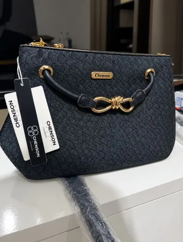 Bolsa Feminina Chenson Original Preta com Corrente Dourada NOVA COM ETIQUETA 