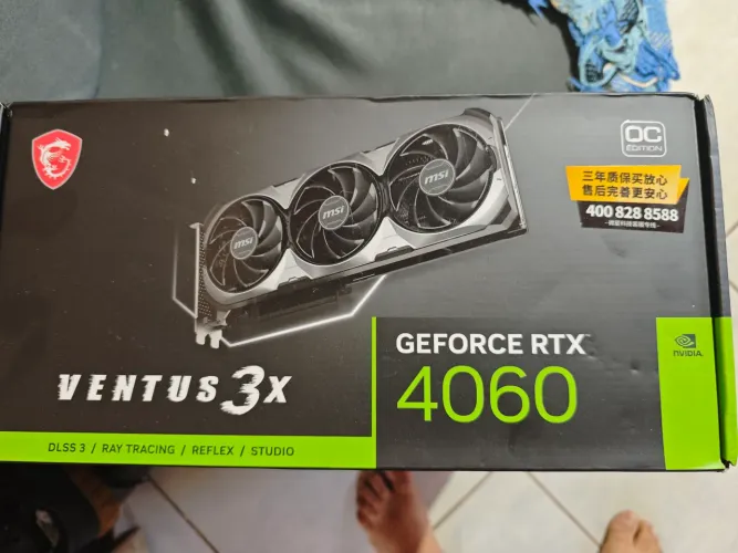 Placa de Vídeo MSI NVIDIA GeForce RTX 4060 VENTUS 3X OC Edition 8G