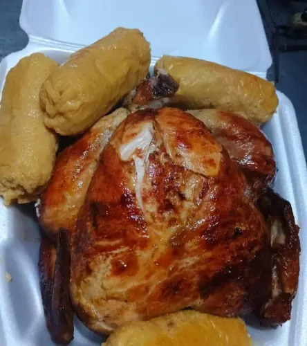Frango assado pollo asado 80 reais