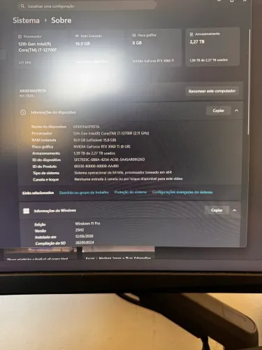 PC Gamer i7-12700F + RTX 3060 Ti + Z690 WiFi + 16GB RAM
