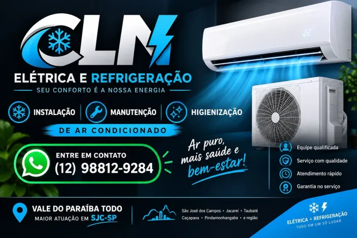 Instalação, manutenção e higienização de ar condicionado 