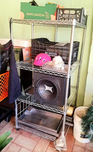 Prateleira Aço bruto alumínio Vendo